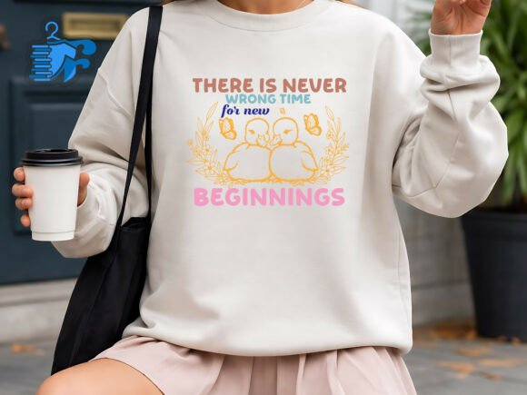 Duck New Beginnings Quote Graphics for T-Shirt Designs