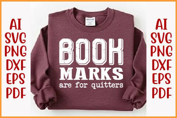 Funny Book Marks Reading Quote SVG Retro Graphics for T-Shirt Designs