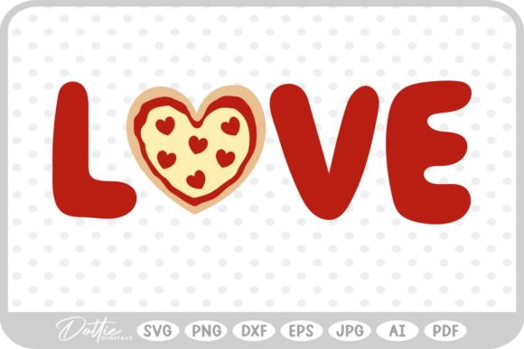 Love Pizza Quote Graphics for Modern Editorial Design