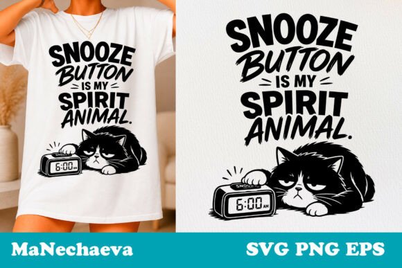 Sarcastic Cat Quote SVG Snooze Mood Graphics