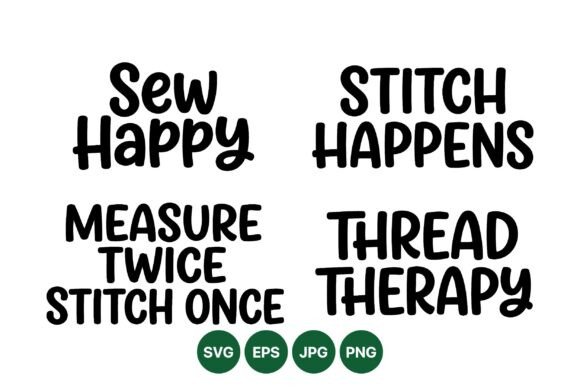 Sewing Quote SVG Design Set