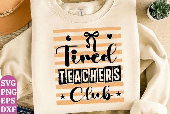 Teacher Life Quote Svg, Striped Tired Graphics for T-Shirt Designs